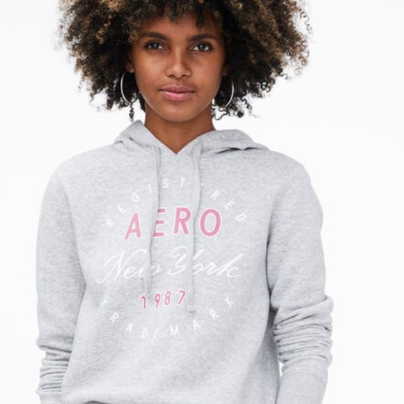 NWT Pink and White Aeropostale Sweatshirt - Picture 2 of 7